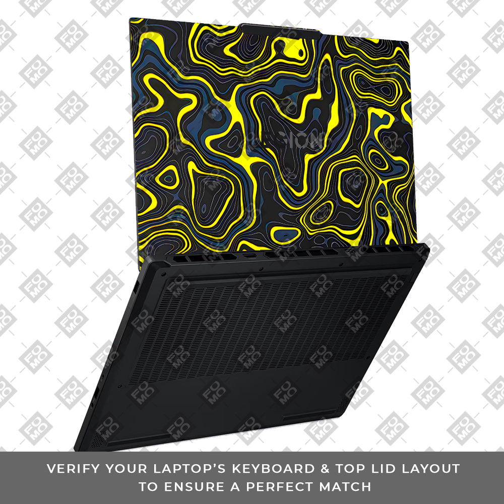 Neon Lava Contours Lenovo Legion 5 15AHP10 Laptop Skin