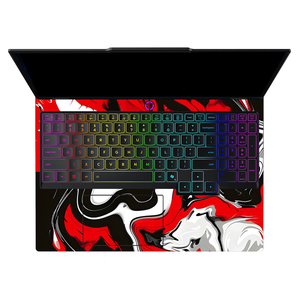 Red and White Marble Lenovo Legion 5 15AHP10 Laptop Skin