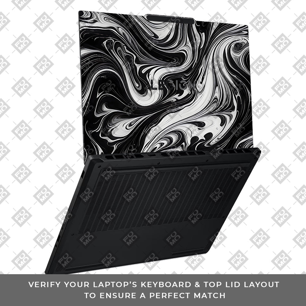 Black and White Marble Lenovo Legion 5 15AHP10 Laptop Skin