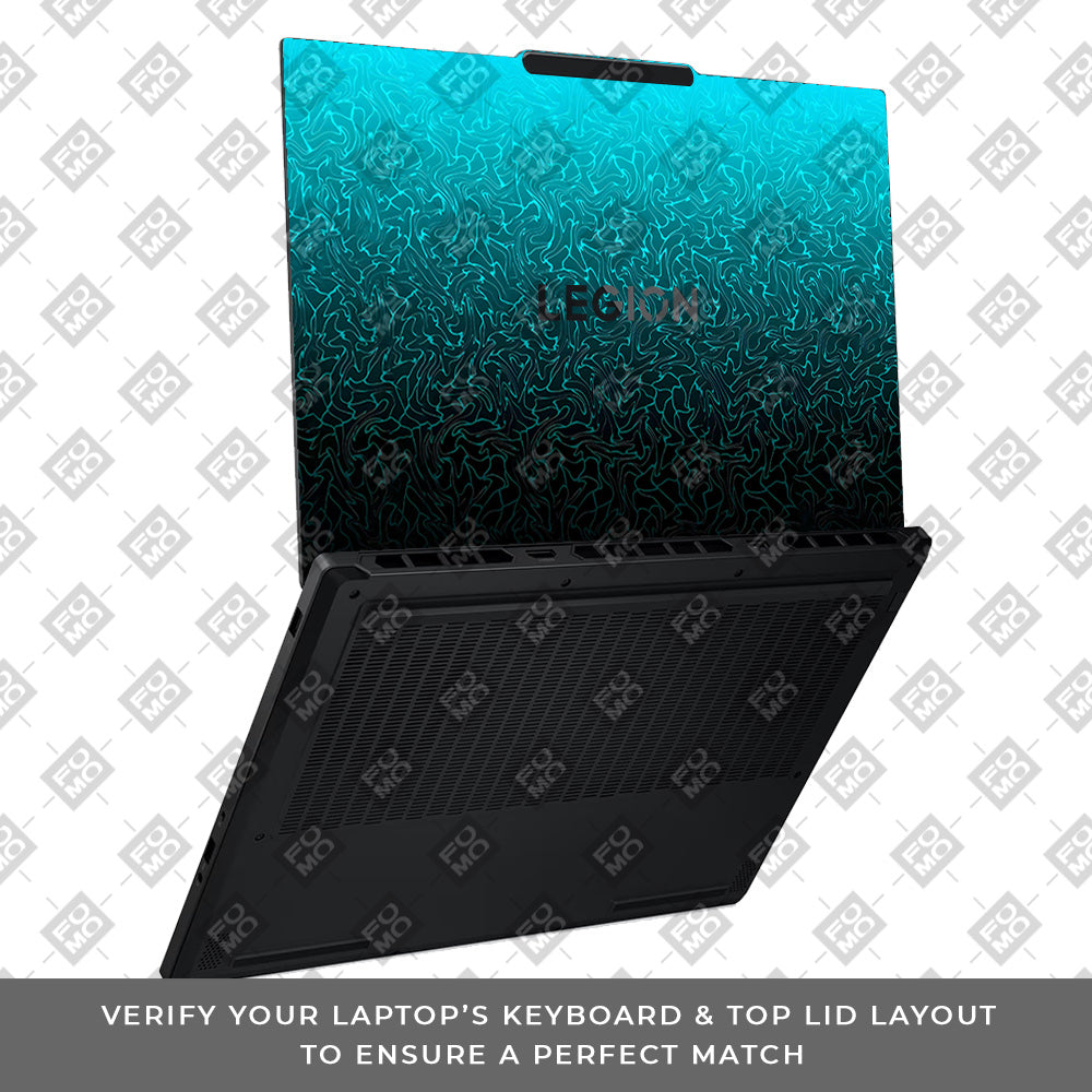 Cyan Blue to Black Lenovo Legion 5 15AHP10 Laptop Skin