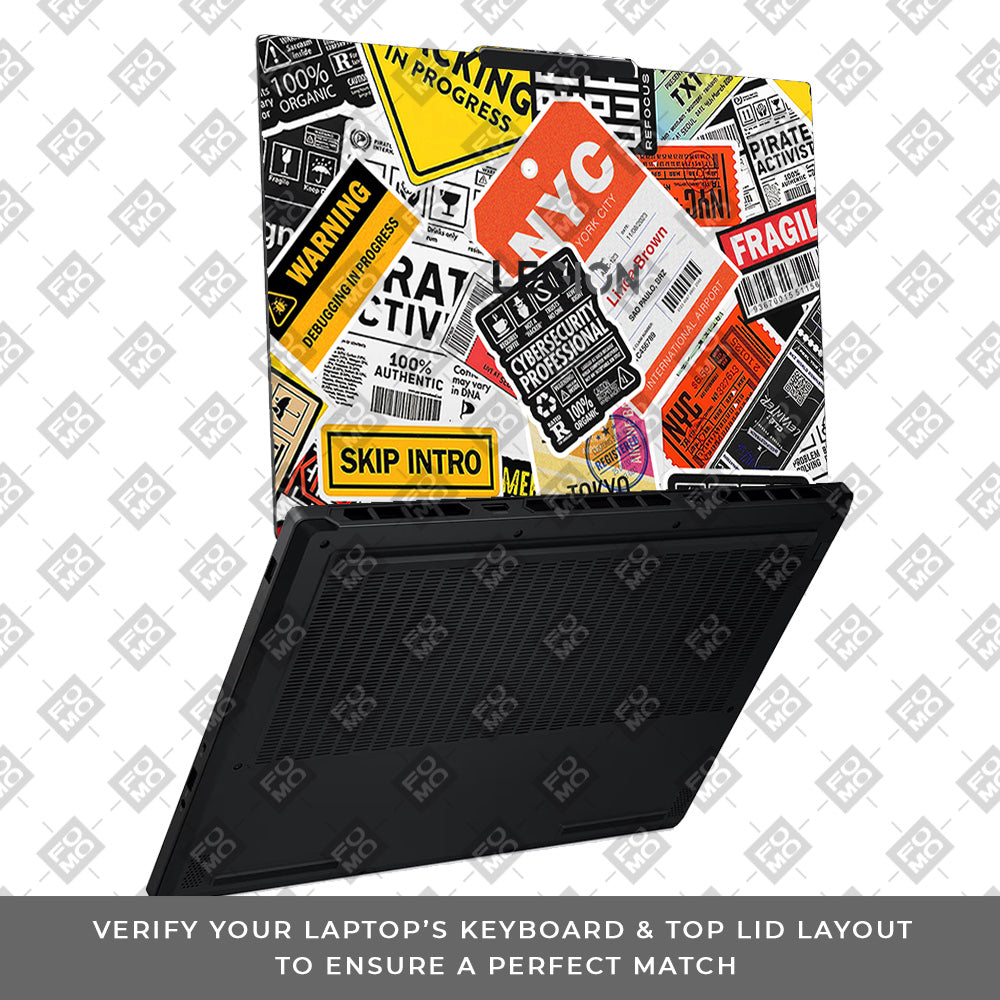 Tech Aesthetic Sticker Collage Lenovo Legion 5 15AHP10 Laptop Skin