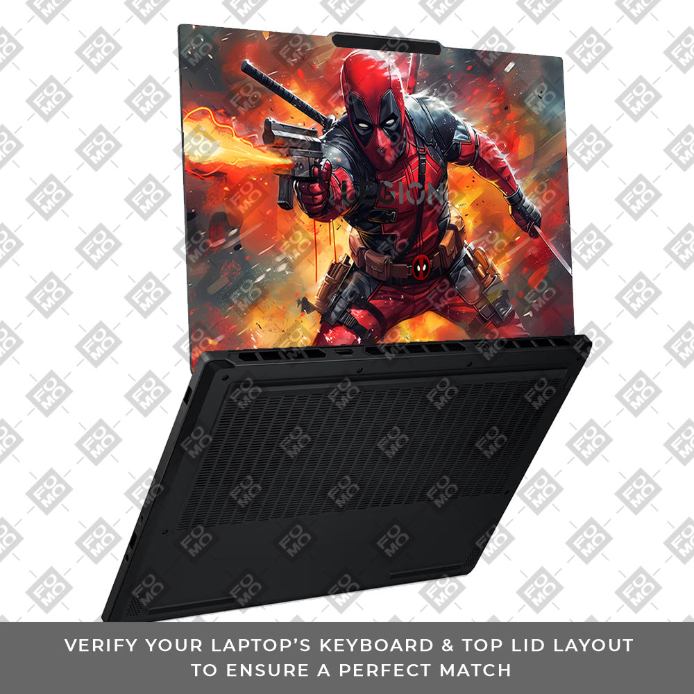 Deadpool in Action Lenovo Legion 5 15AHP10 Laptop Skin