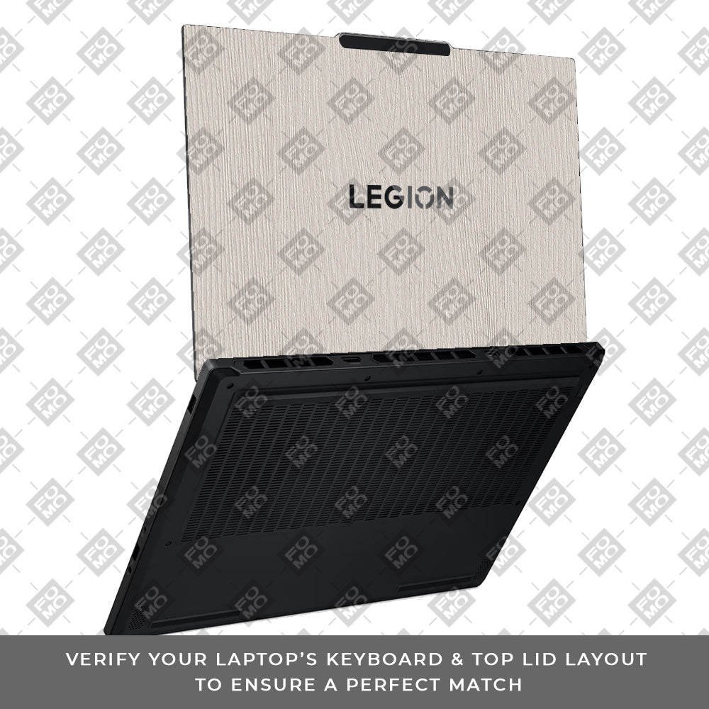 Textured White Wood Lenovo Legion 5 15AHP10 Laptop Skin