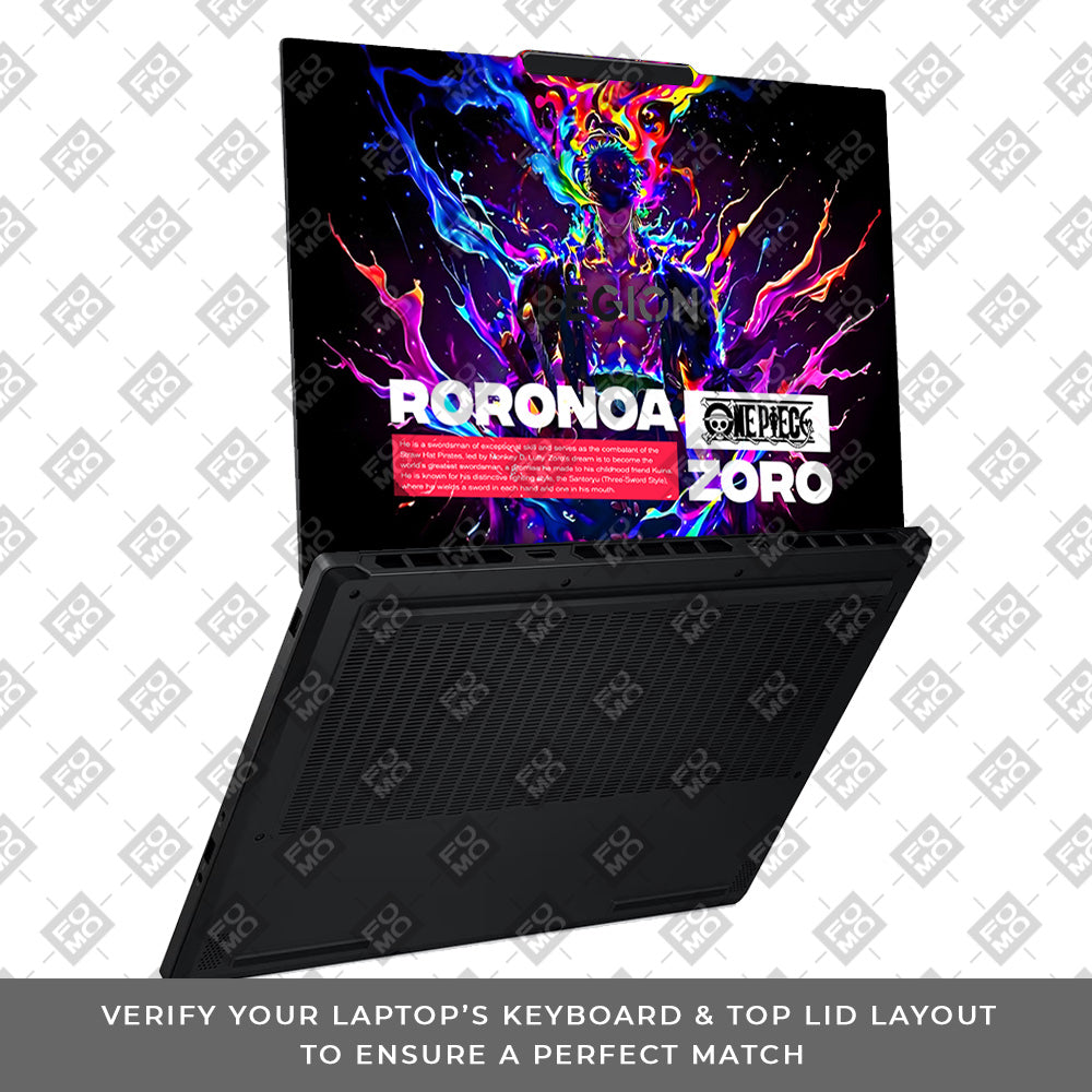 Zoro with Neon Flames Lenovo Legion 5 15AHP10 Laptop Skin