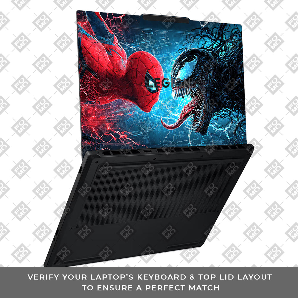 Spiderman vs Venom Showdown Lenovo Legion 5 15AHP10 3D Laptop Skin