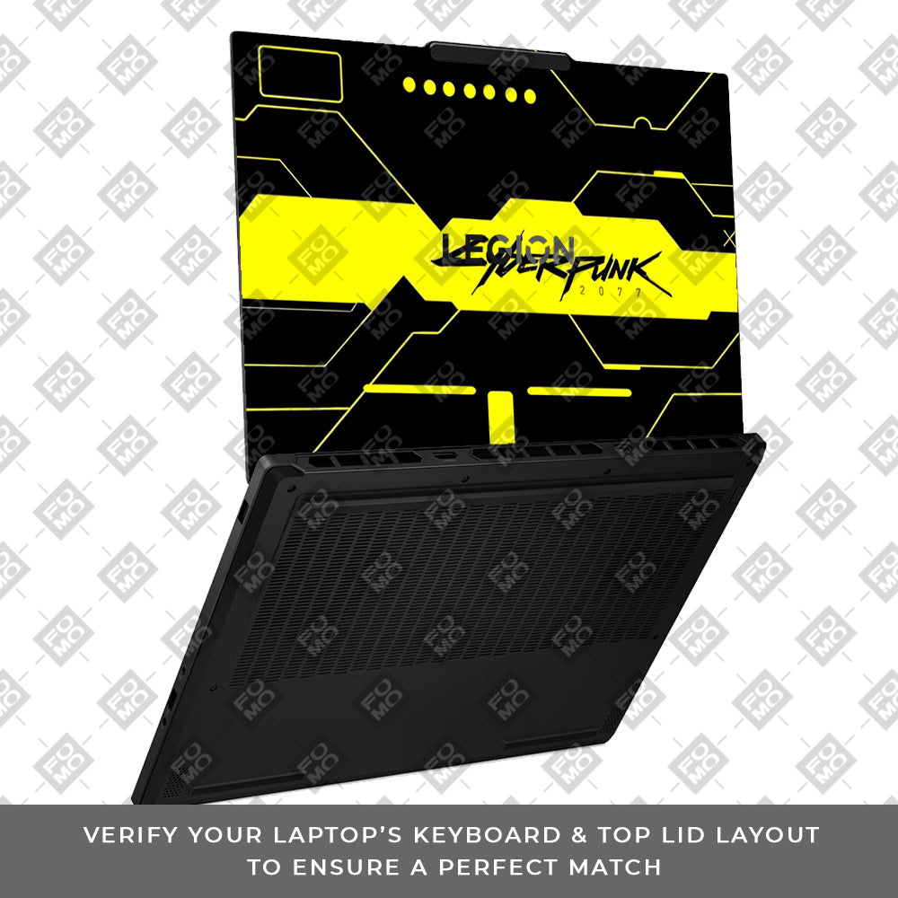 Cyberpunk Yellowline Grid Lenovo Legion 5 15AHP10 Laptop Skin