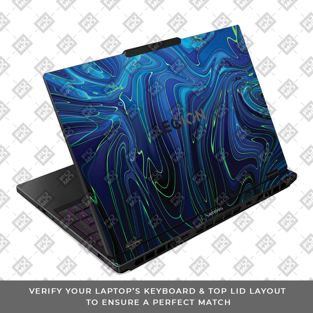 Cobalt Liquid Design Lenovo Legion 5 15IRX10 Laptop Skin