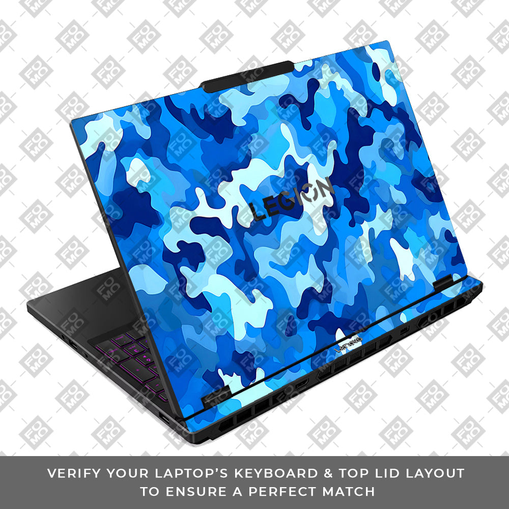 Arctic Blue Camo Pattern Lenovo Legion 5 15IRX10 Laptop Skin