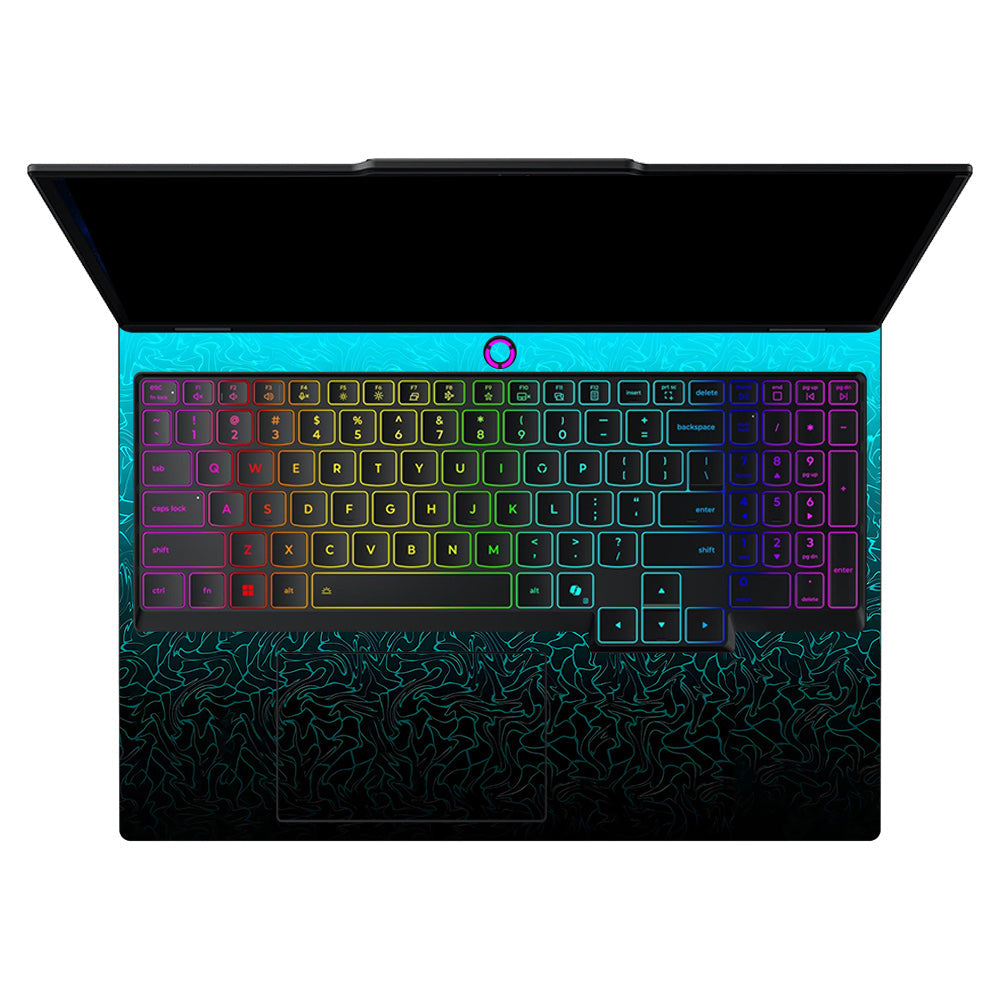 Cyan Blue to Black Lenovo Legion 5 15IAX10 Laptop Skin