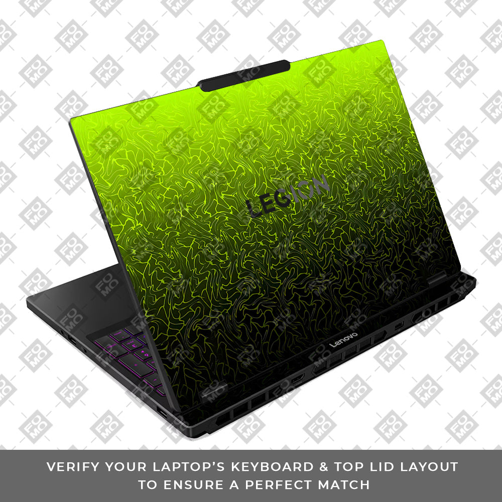 Lime Yellow to Black Gradient Lenovo Legion 5 15IRX10 Laptop Skin