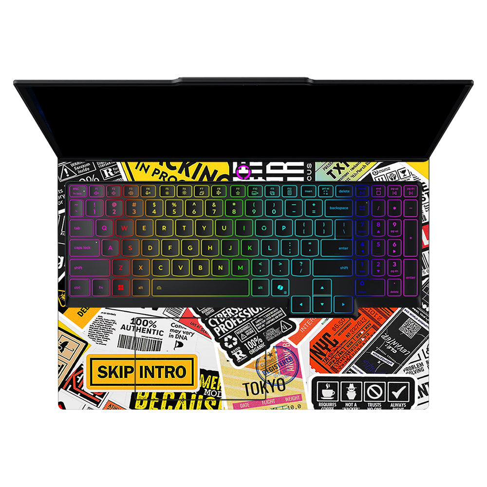 Tech Aesthetic Sticker Collage Lenovo Legion 5 15IAX10 Laptop Skin
