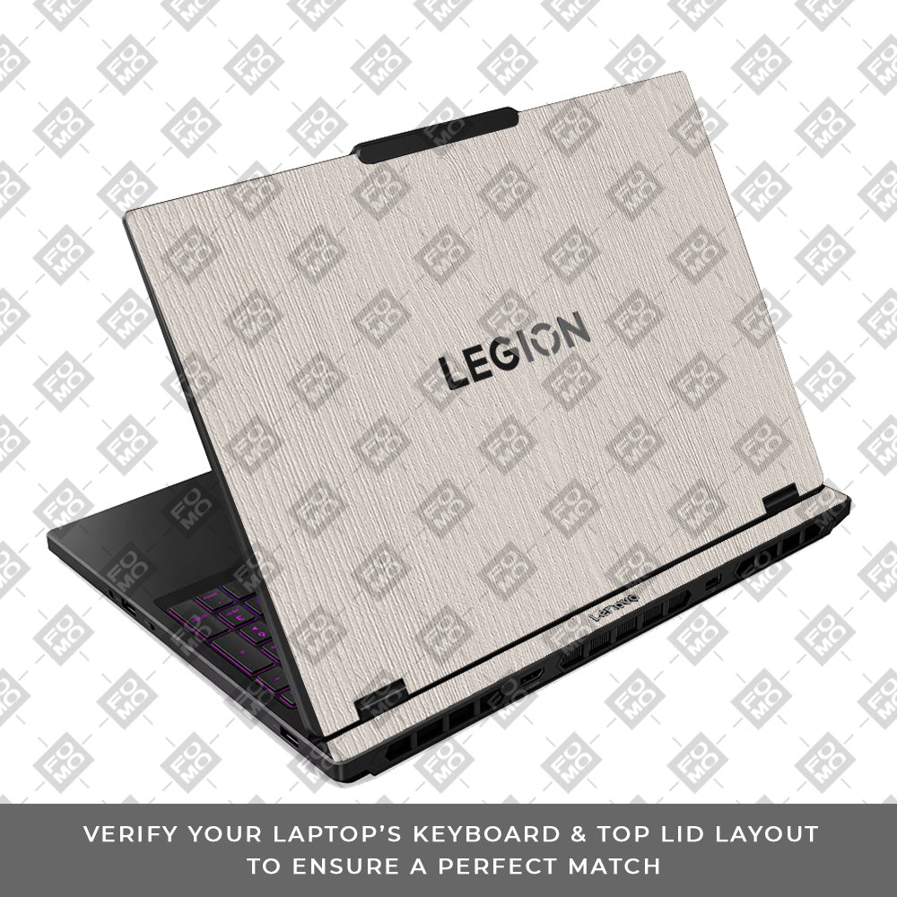 Textured White Wood Lenovo Legion 5 15IRX10 Laptop Skin