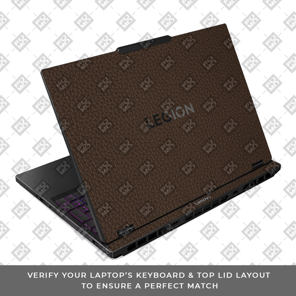 Textured Brown Leather Lenovo Legion 5 15IRX10 Laptop Skin