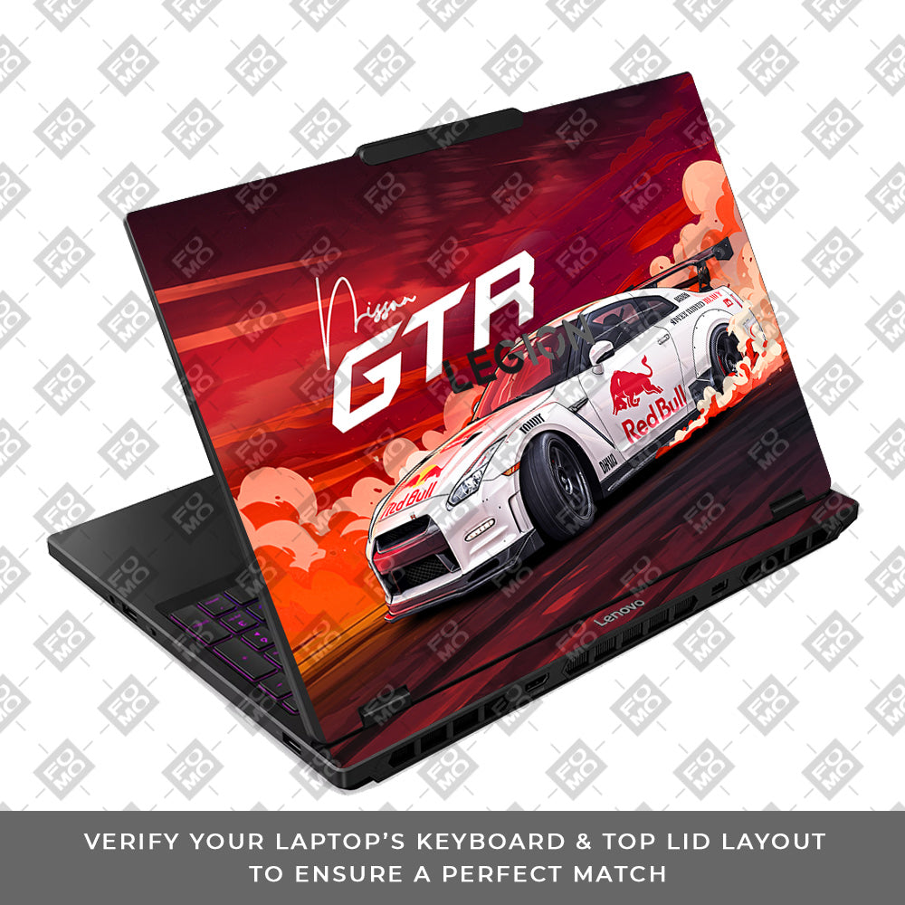 Nissan GTR Red Bull Drift Fury Lenovo Legion 5 15IRX10 Laptop Skin