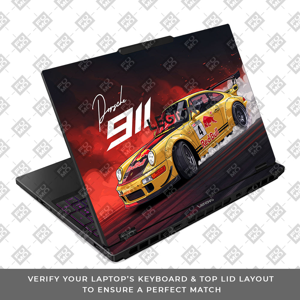 Porsche 911 Red Bull Classic Racer Lenovo Legion 5 15IRX10 Laptop Skin