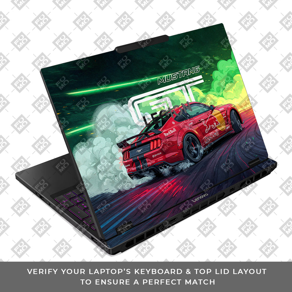 Mustang GT Red Bull Drift Beast Lenovo Legion 5 15IRX10 Laptop Skin