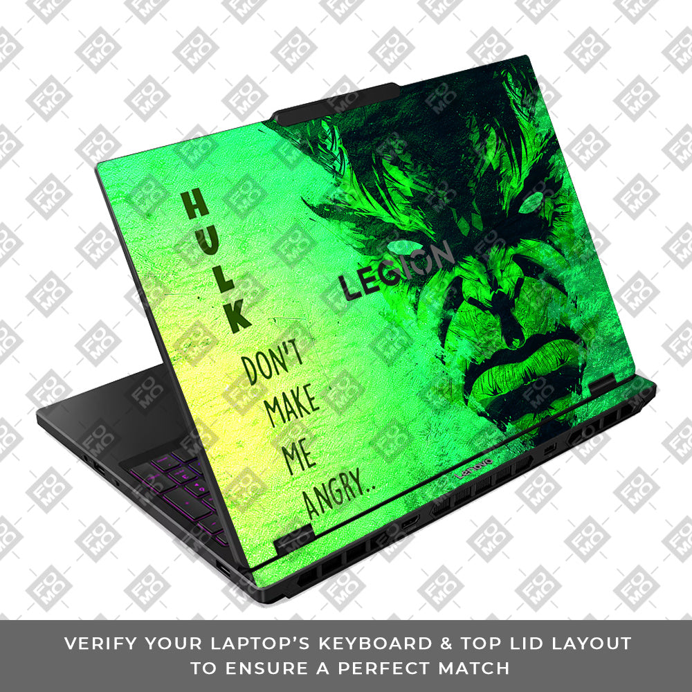 Hulk Don't Make Me Angry Lenovo Legion 5 15IRX10 Laptop Skin