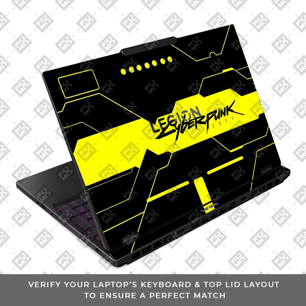 Cyberpunk Yellowline Grid Lenovo Legion 5 15IRX10 Laptop Skin