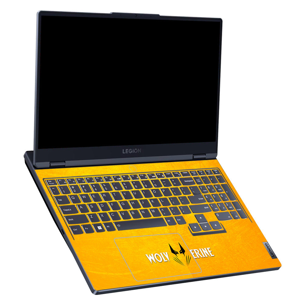 Wolverine with Yellow Background Lenovo Legion 5 15IRX9 Laptop Skin