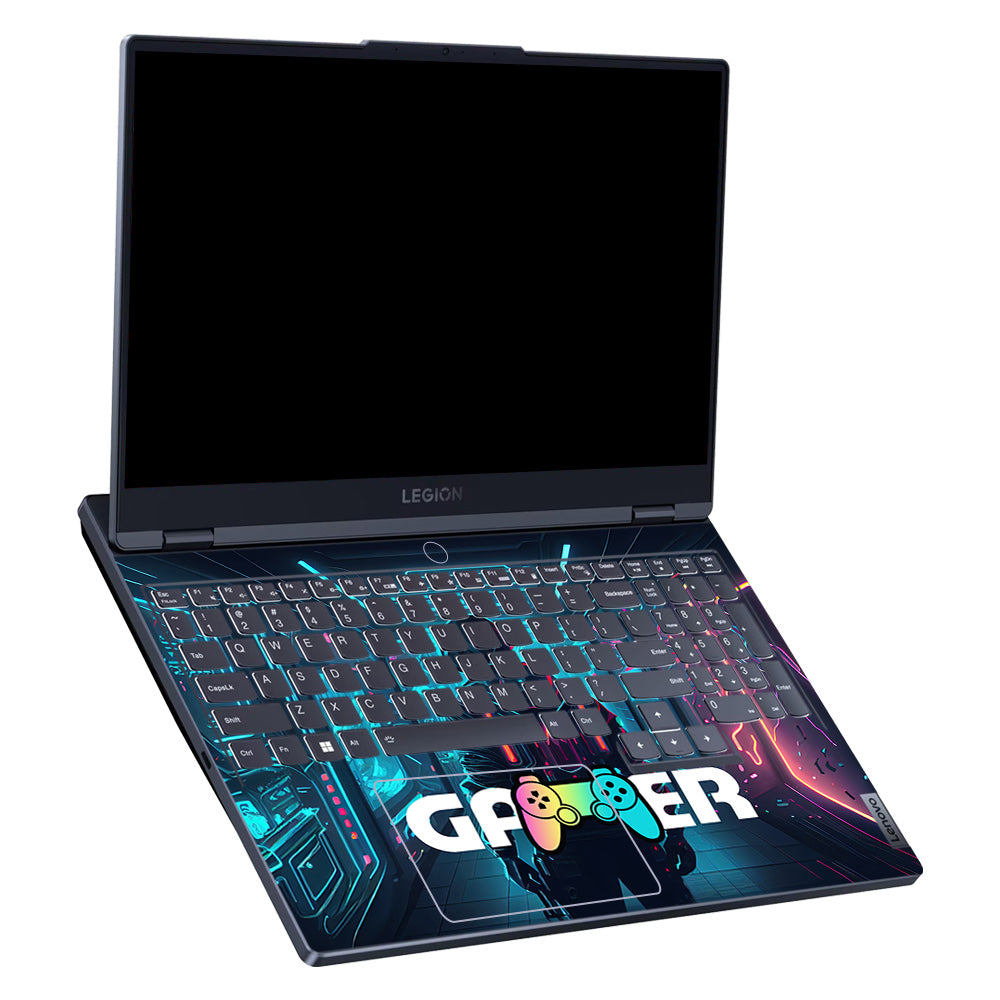 Gamer in Glowing Background Gaming Lenovo Legion 5 15ARP8 Laptop Skin