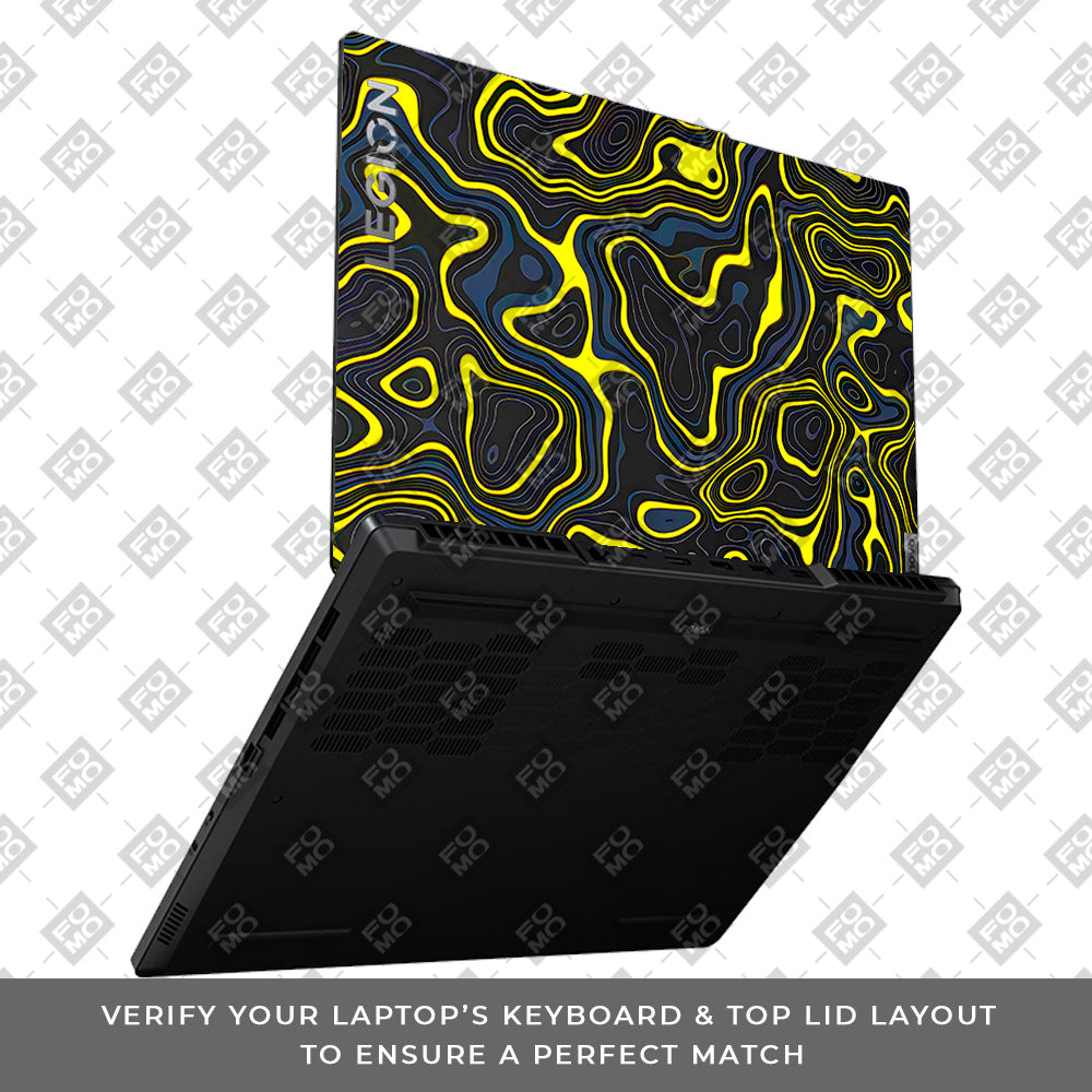 Neon Lava Contours Lenovo Legion 5 15ARP8 Laptop Skin