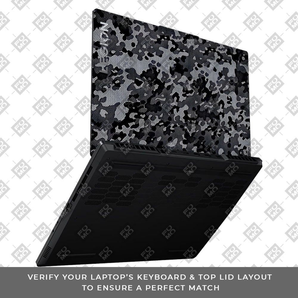 Stealth Grey Camo Lenovo Legion 5 15ARP8 Laptop Skin