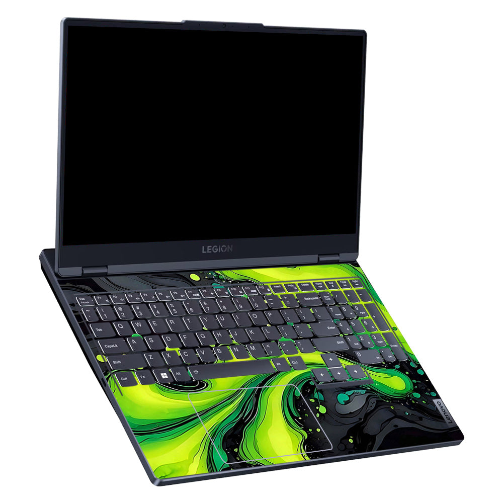 Neon Green Paint Swirls Lenovo Legion 5 15IRX9 Laptop Skin