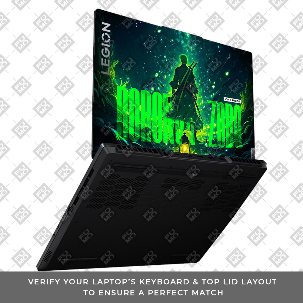 Roronoa Zoro Green Fury Lenovo Legion 5 15ARP8 Laptop Skin