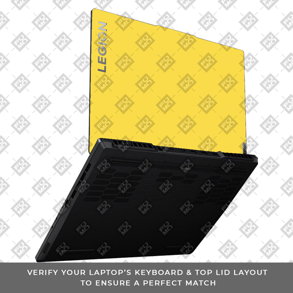 Textured Yellow Lenovo Legion 5 15ARP8 Laptop Skin