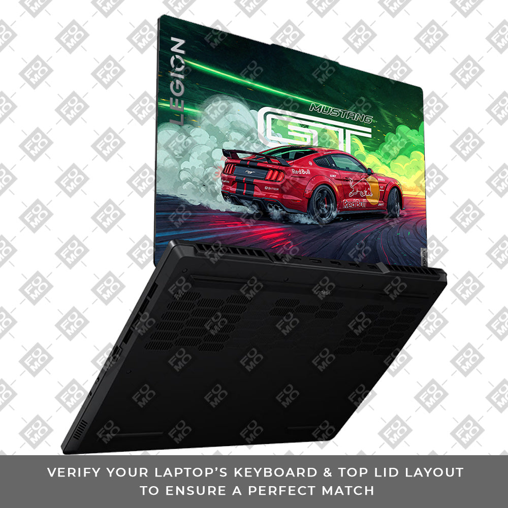 Mustang GT Red Bull Drift Beast Lenovo Legion 5 15ARP8 Laptop Skin
