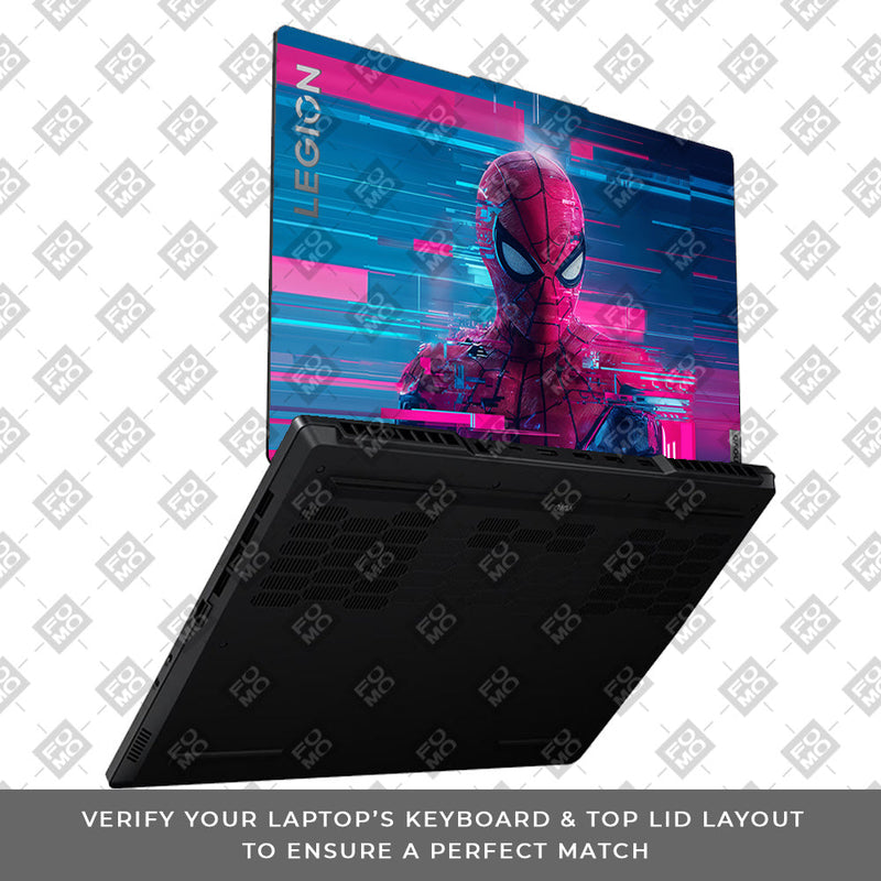 Glitch Spider Neon Web Lenovo Legion 5 15ARP8 Laptop Skin