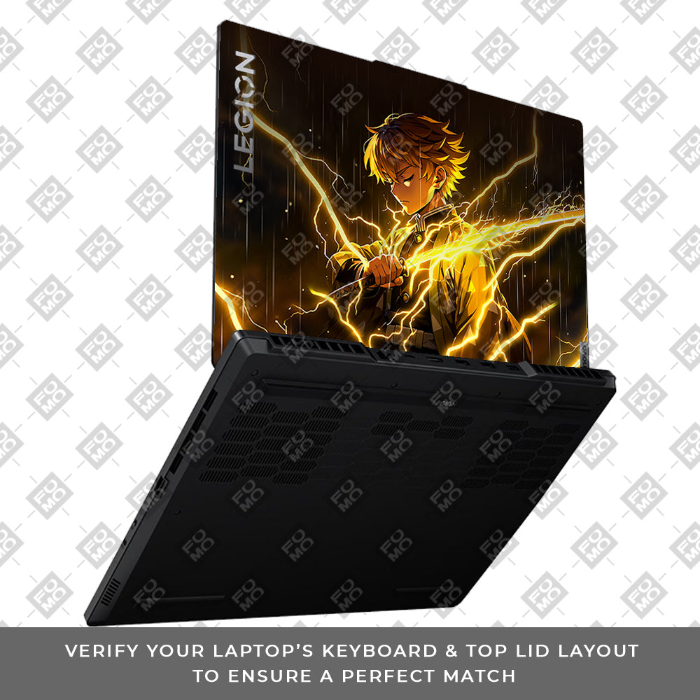 Thunder Soul Lightning Zenitsu Lenovo Legion 5 15ARP8 Laptop Skin
