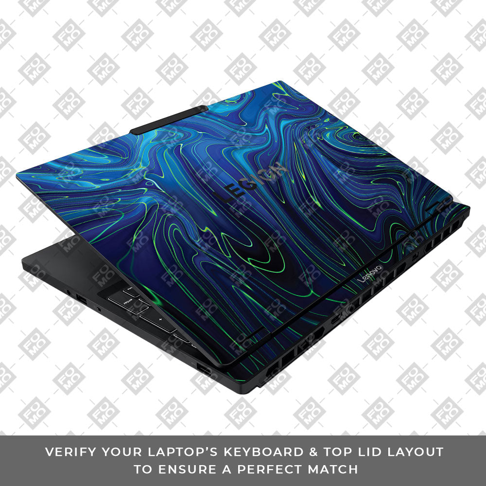 Cobalt Liquid Design Lenovo Legion 5 15IAX10 Laptop Skin