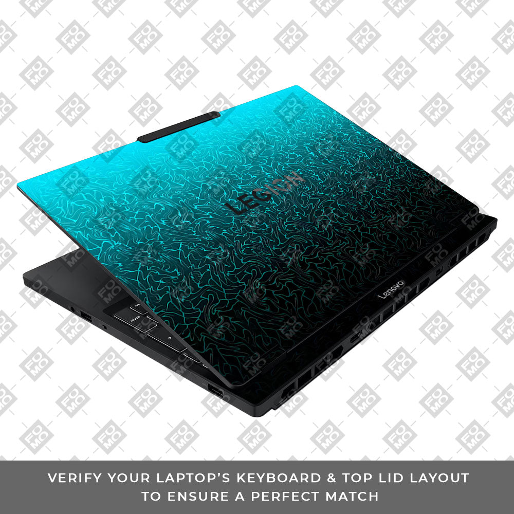 Cyan Blue to Black Lenovo Legion 5 15IAX10 Laptop Skin