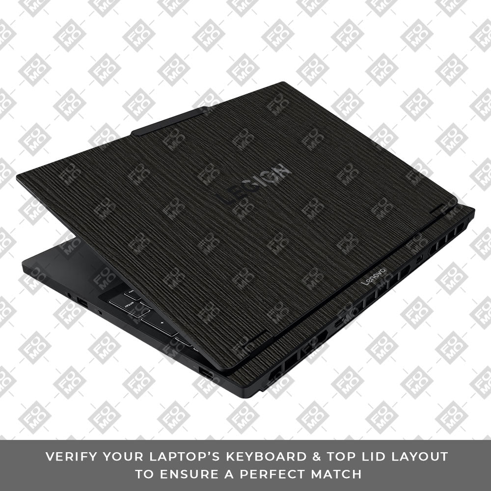 Textured Black Wood Lenovo Legion 5 15IAX10 Laptop Skin