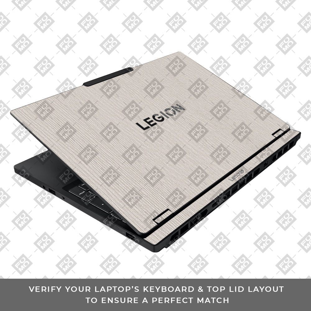Textured White Wood Lenovo Legion 5 15IAX10 Laptop Skin