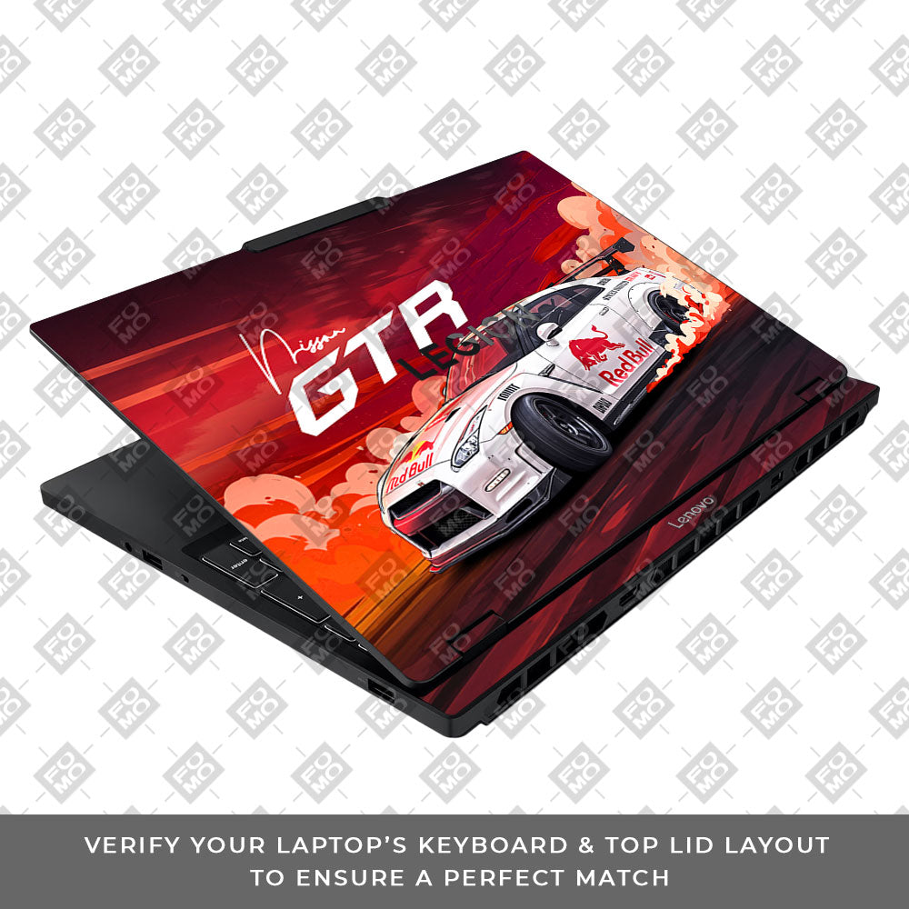 Nissan GTR Red Bull Drift Fury Lenovo Legion 5 15IAX10 3D Laptop Skin