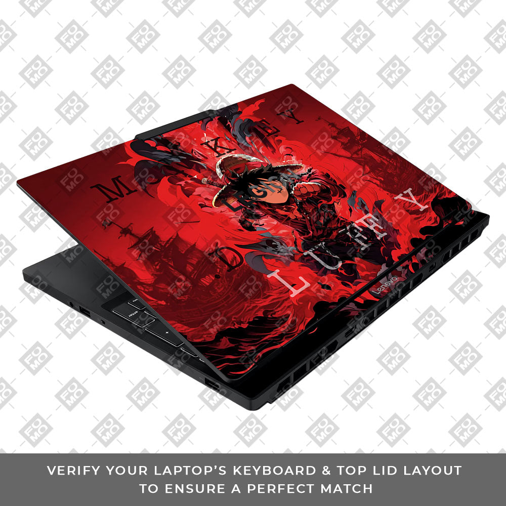 Red King Luffy Lenovo Legion 5 15IAX10 3D Laptop Skin