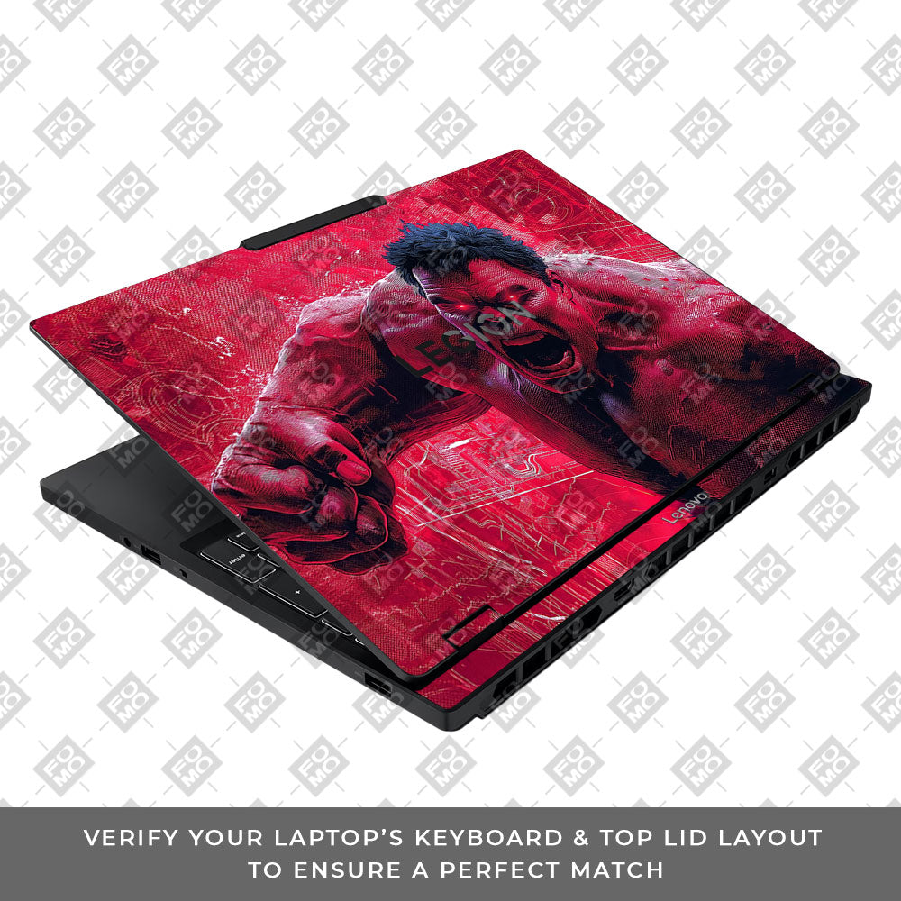 Gamma Rage Red Hulk Lenovo Legion 5 15IAX10 Laptop Skin