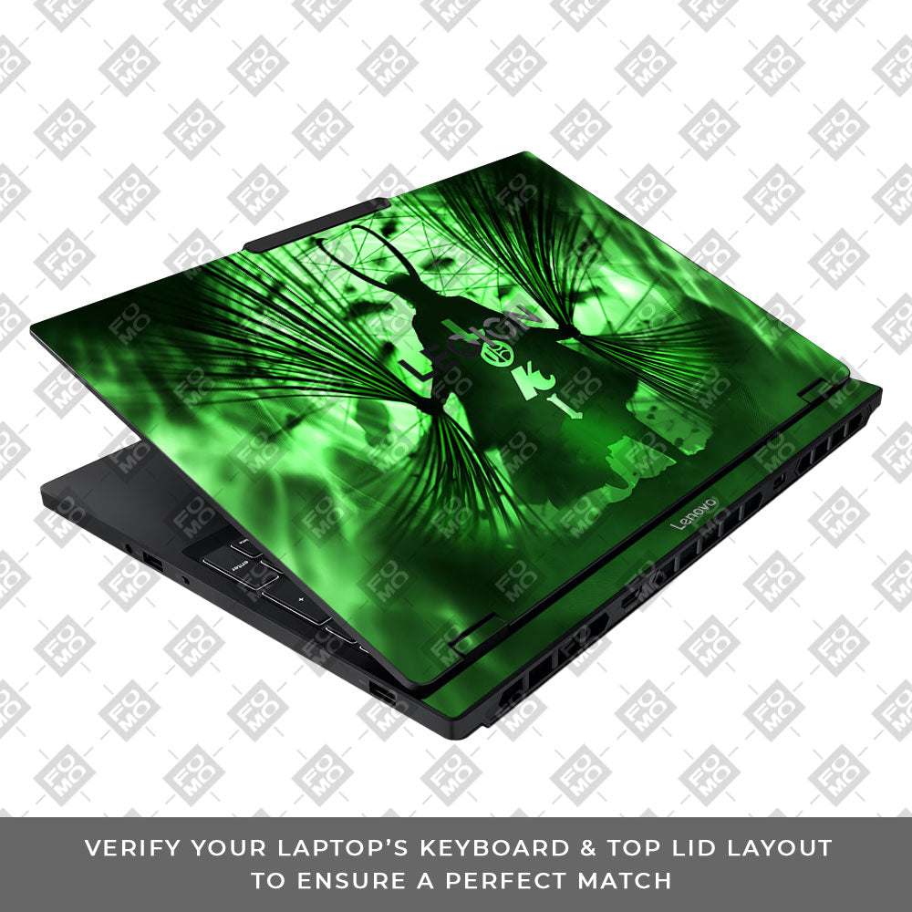 Loki's Green Aura Lenovo Legion 5 15IAX10 Laptop Skin