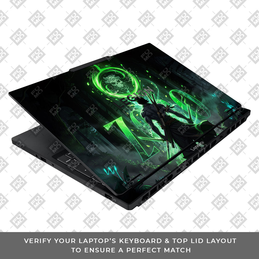 Zoro Green Aura Lenovo Legion 5 15IAX10 Laptop Skin