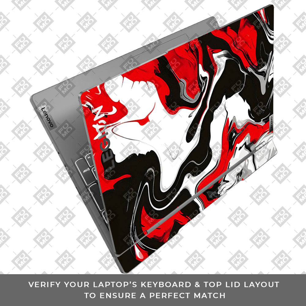 Red and White Marble Lenovo Legion 5 15IRX9 Laptop Skin