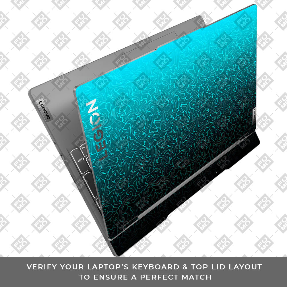 Cyan Blue to Black Lenovo Legion 5 15IRX9 Laptop Skin