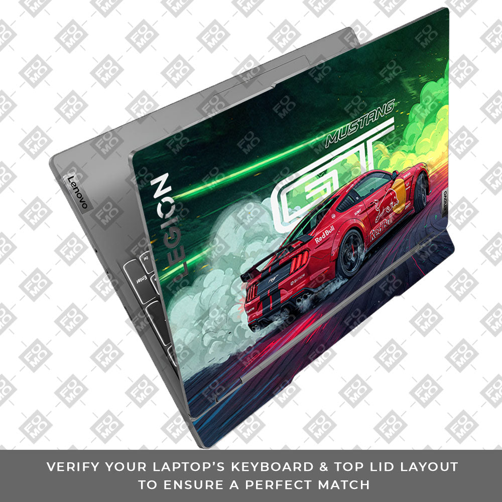 Mustang GT Red Bull Drift Beast Lenovo Legion 5 15IRX9 Laptop Skin