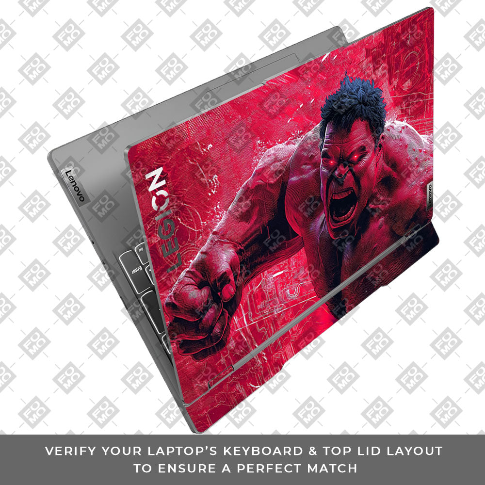 Gamma Rage Red Hulk Lenovo Legion 5 15IRX9 Laptop Skin