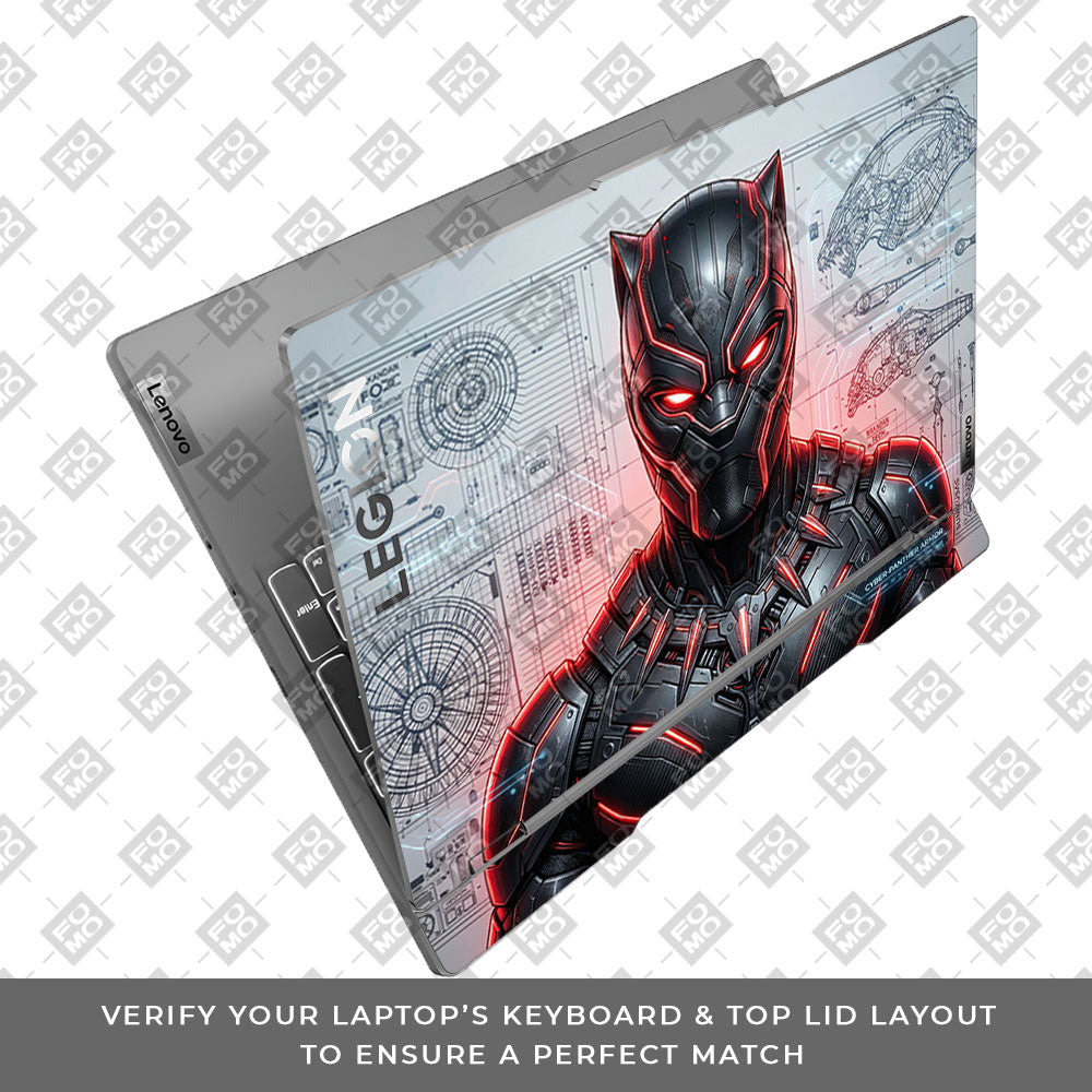 Futuristic Black Panther Lenovo Legion 5 15IRX9 3D Laptop Skin
