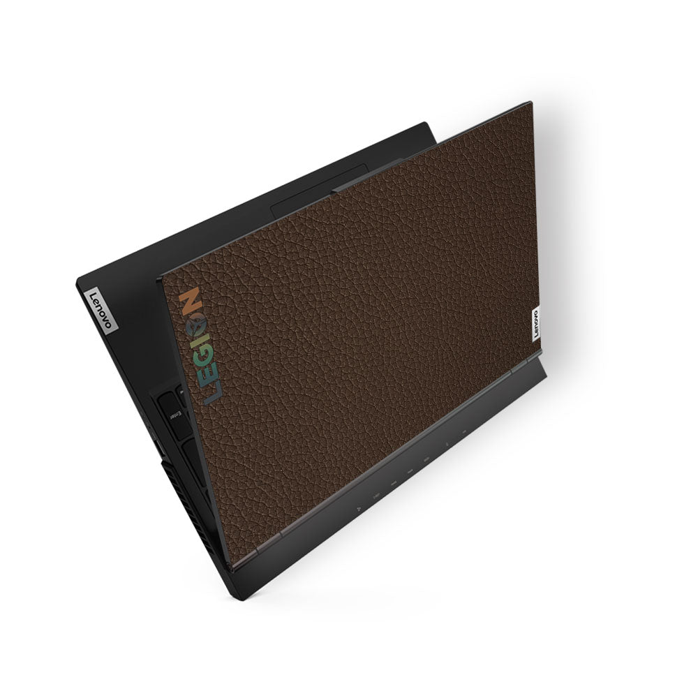 Textured Brown Leather Lenovo Legion 5 15ARH05 Laptop Skin