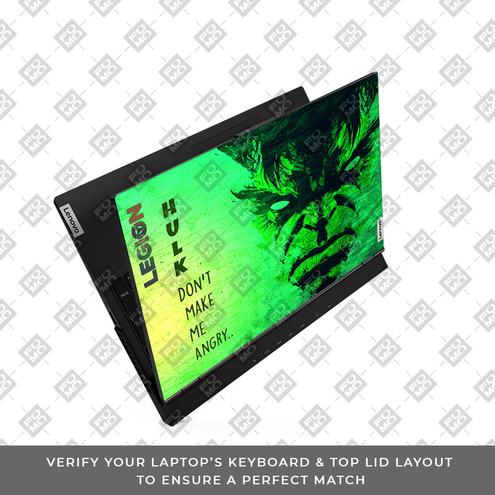 Hulk Don't Make Me Angry Lenovo Legion 5 15ARH05 Laptop Skin