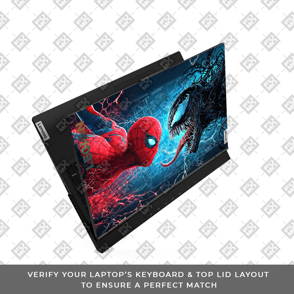 Spiderman vs Venom Showdown Lenovo Legion 5 15ARH05 3D Laptop Skin