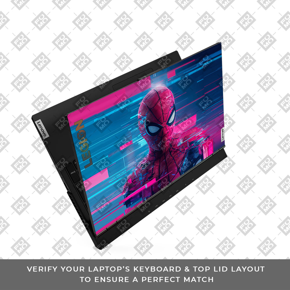 Glitch Spider Neon Web Lenovo Legion 5 15ARH05  Laptop Skin